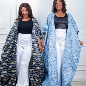 Full Length African Print Kimono, African Clothing, Oversized Ankara Print Kimono, Women&#39;s African Print Kimono
