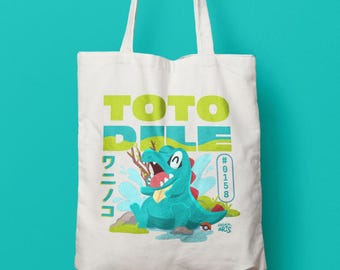 PokemonTotebag | Totodile, Charizard, Rowlet, Snorlax Totebag