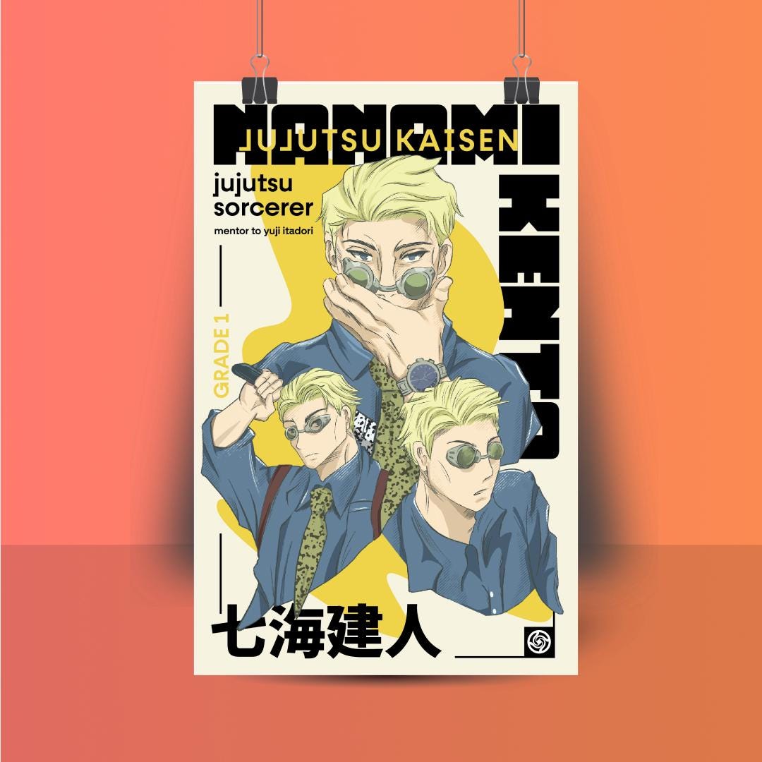 Kento Nanami, Jujutsu Kaisen, Anime Art Poster Print (11x17) - Etsy
