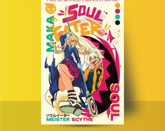 Soul Eater Anime Poster | Maka Albarn & Soul Evans Wall Art - Etsy