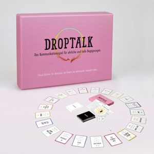 Droptalk - New concept conversation card game for adults, Create moments of deep connection and deep talk, Perfect gift