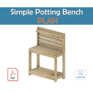 Potting Bench Plan DIY - Instant PDF Download!
