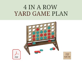 Plano para juego de jardín "4 en raya" (5x7) / Descarga digital