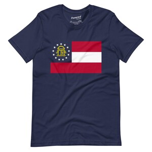 Maglietta unisex con bandiera dello stato della Georgia