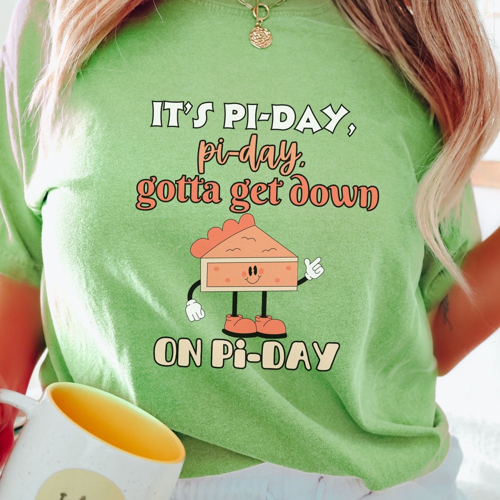 It'S Pi-Day Gotta Get Down On Pi-Day Comfort Colors Shirt, Gift This Retro Pi Day Cartoon Tee Onlytee