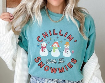 Comfort Colors Shirt, Funny Snowman Shirt, Snowmies Tee, Christmas Coffee Shirt, Winter Coffee Cute Tee, Gift for Coffee Lover, Cozy Holiday