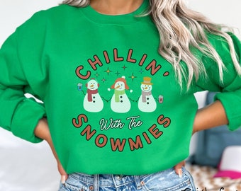 Snowman Coffee Sweatshirt, Cozy Christmas Coffee Sweater, Snowmies Shirt, Retro Funny Christmas Sweater, Ugly Christmas Vintage