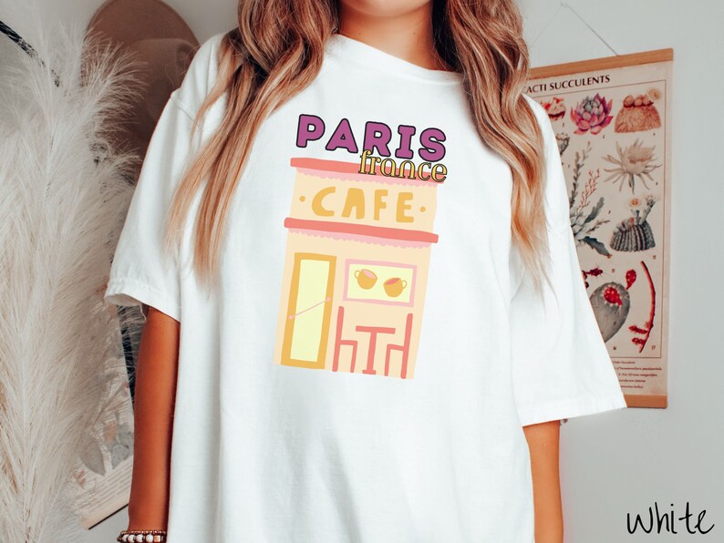 Basset Hound France Paris Cafe Coffee T-Shirt