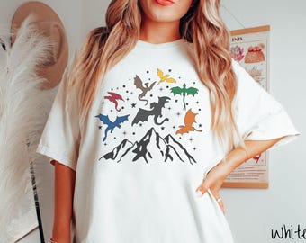 The Dragon Riders Comfort Colors Shirt, Fantasy Book Tee, Romantasy Gift T-Shirt, Bookish Dragon Tee, Fantasy World Tee