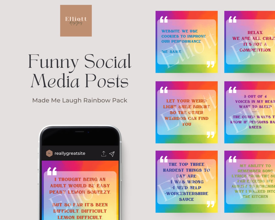 Funny Social Media Posts | Rainbow Aesthetic | Made Me Laugh Small ...