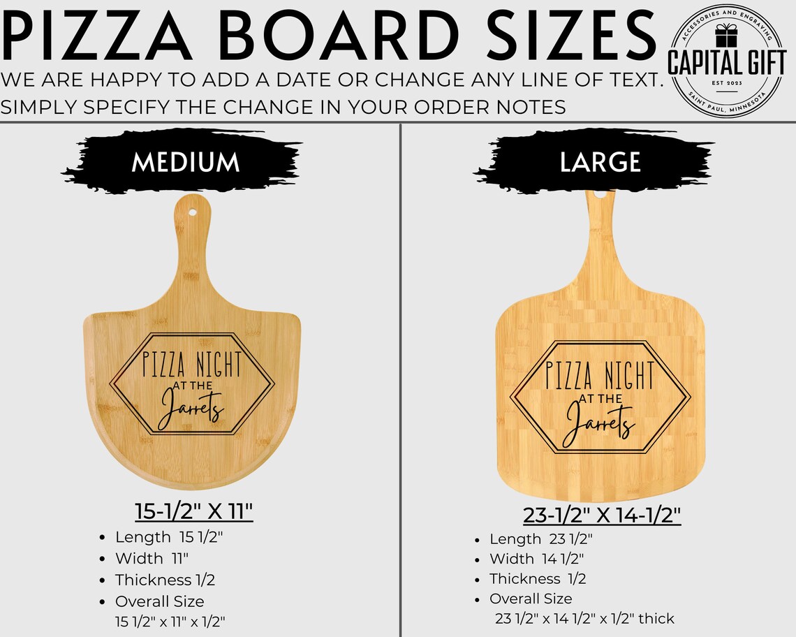 Personalized Pizza Board Engraved Pizza Peel Engraved Pizza Etsy