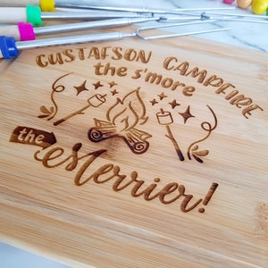 Campfire Smore Tray - Camping Board - Smore Tray - Personalized Camping Gift - Where Friends And Marshmallows Get Toasted, Smore the Merrier