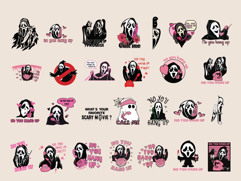 Scream Characters Vector File Scream Svg / Scream Cricut Vector Bundle /you Hang up DIY / - Etsy