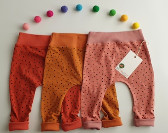BABY/TODDLER LEGGINGS | scattered dot 0-4 years | baby trousers | handmade trousers | new baby gift | handmade to order