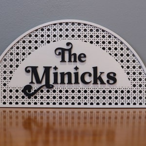 Personalized Boho Rattan name sign / Office Decor / Housewarming Gift / Nursery Decor