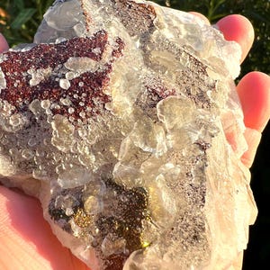 Colorful Chalcopyrite after Generational Calcite | Pyrite Inclusions | Rainbow Iridescence | High Quality | Rare | from China