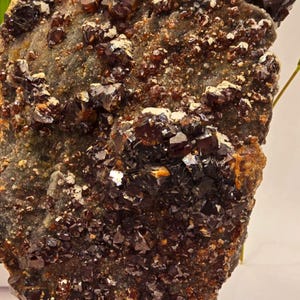 Large Red Sphelarite | Drusy Quartz | Stone Matrix | XL | Gemy Vibrant Crystals | Gem Quality | Natural Mineral Specimen | From Hunan, China