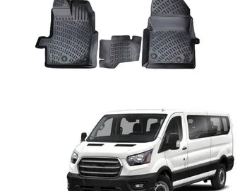 For Ford Transit 2019 2020 2021 2022 2023 Floor Mats Liner Waterproof Black Rubber Colour 4pcs