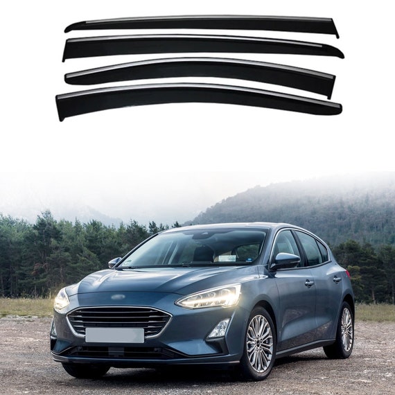 For Ford Focus Mk4 Focus 4 2018 2019 2020 2021 2022 2023 Side Windows  Chromium-plated Rain Wind Deflector Guard Bright Black 4pcs 