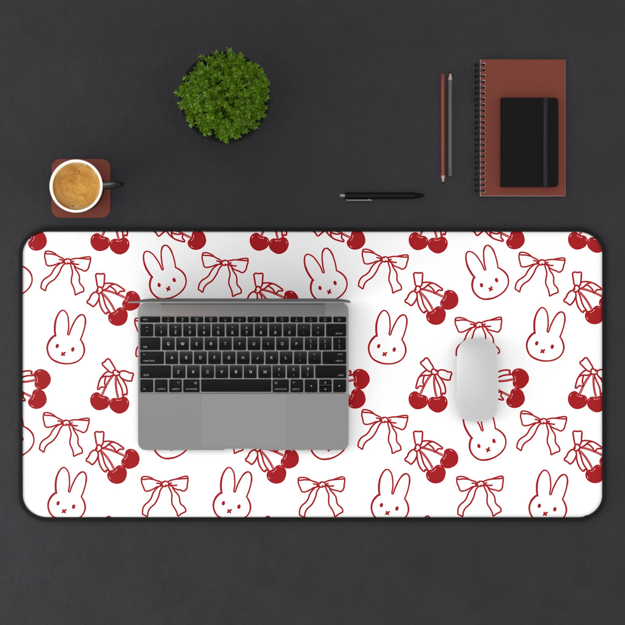 Miffy-bunny & Cherry Desk Mat: Large Neoprene Mousepad - Etsy