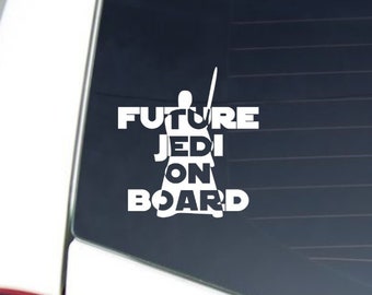 Baby on Board Gift Future Jedi on Board Disney Luke Skywalker Star Wars Gift Ideas Vinyl Decal  Baby on Board Sticker Use the Force Gifts