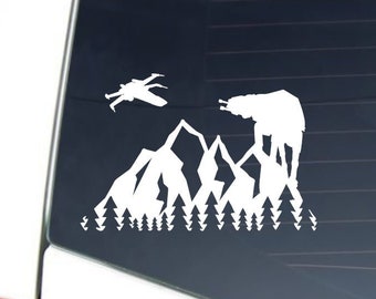 Star Wars X Wing Mountain Vinyl Decal for Car Sticker Outdoor Symbol for Window Star War Gift Ideas Gifts for Geeks