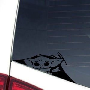 Baby Yoda Vinyl Decal The Mandalorian Grogu Star Wars Car Window Sticker  Bumper Sticker