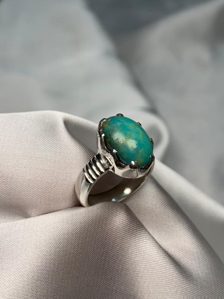 Buy Blue Copper Turquoise Ring, Turquoise Sterling Silver Ring, Turquoise  Jewelry, Boho Ring, Statement Ring, Dainty, Silver Brass Gemstone Ring  Online in India - Etsy