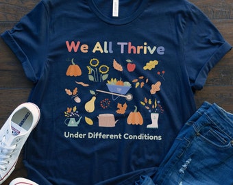 Autism Shirt for Fall Farmers Market, Neurodivergent Shirt for Pumpkin Season, SPED Teacher Gift for Thanksgiving, Inclusion Matters Tee