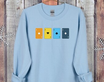 Aroace Sweatshirt - 4 Aces LGBTQIA Pride - Cozy Queer Friend Gift