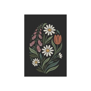 Foxglove Daisy Tulip Garden Flag: Boho Floral FDT Yard Sign image 4