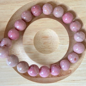 Genuine Natural Rhodonite Gemstone Loose Beads Grade 7A Top Quality Round Shape