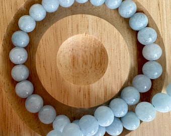 Genuine Natural Aquamarine Gemstone Loose Beads Grade 7A Top Quality Round Shape