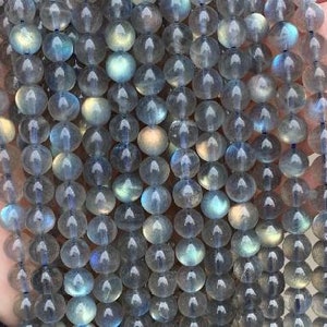 Genuine Natural Gray Moonstone Gemstone Loose Beads Grade 7A Top Quality Round Shape