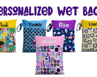 Personalized Wet Bag, Baby Bags, Baby Shower gift, baby gift, Summer Birthday Gift, Beach bag