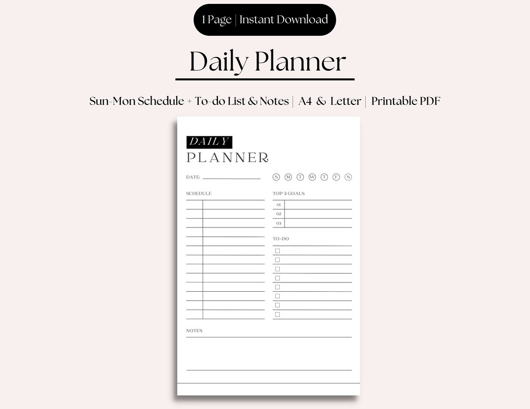 Daily Schedule Printable PDF - Il 1080xN.4618615657 7t4m