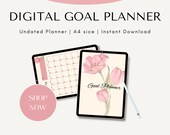 Digital Goal Planner, Undated Digital Goal Planner, Goal setting, Personal Development, Goal Tracker, Digital planning pdf