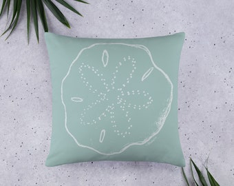 Light Green Sand Dollar Pillow