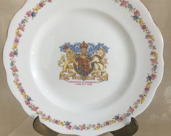Vintage QUEEN ANNE Coronation of Queen Elizabeth II 1953 Decorative Plate