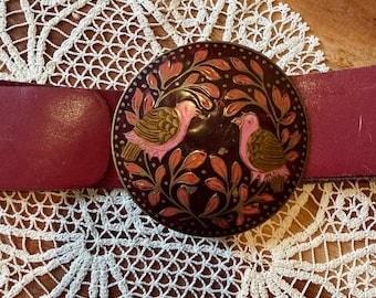 Vintage Brown Braided Moroccan Belt Moroccan Style Belt Hips 