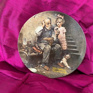 Vintage Collectible Plate “The Cobbler” By Norman Rockwell 1978 Knowles