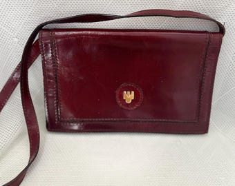 Vintage Leather Shoulder Bag Hand Made in Italy
