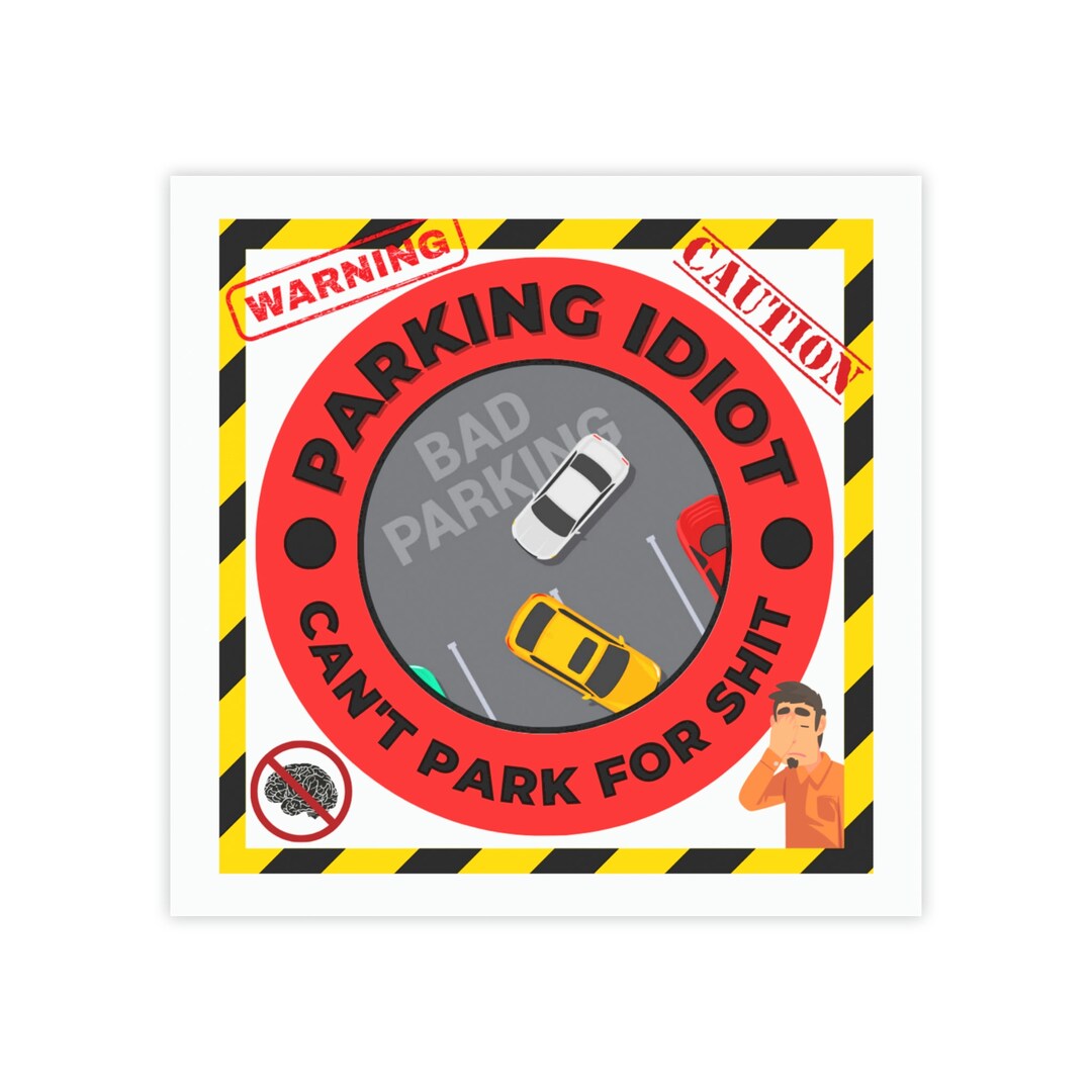 Postit® Notes parking Idiot Expressive Sticky Notes Etsy