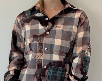 Vintage Repurposed Flannel Shirt