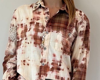 Vintage Repurposed Flannel Shirt