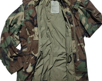 US Military Issue Vintage 1989 M65 Woodland Camo Field