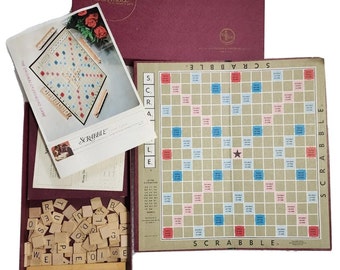 Vintage Selchow & Righter SCRABBLE Crossword Word Board Game COMPLETE 1971 No 17