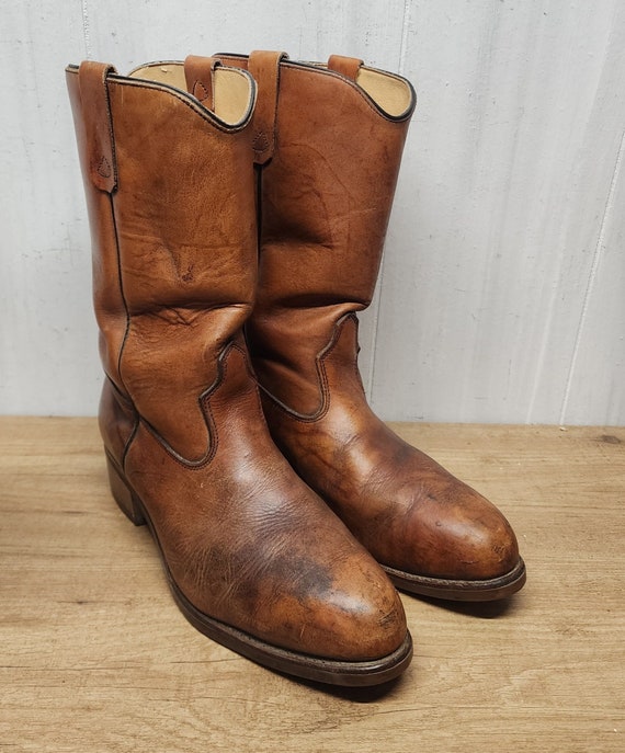 Vintage Iron Works Cowboy Boots Mens Size 10 Genu… - image 1