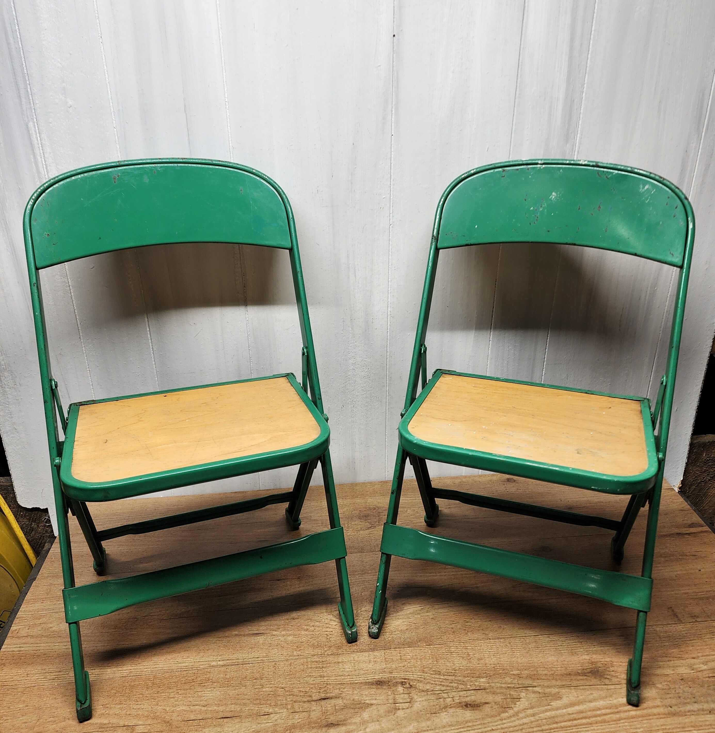 椅子 vintage folding chair Vintage Metal Folding Chair - Etsy