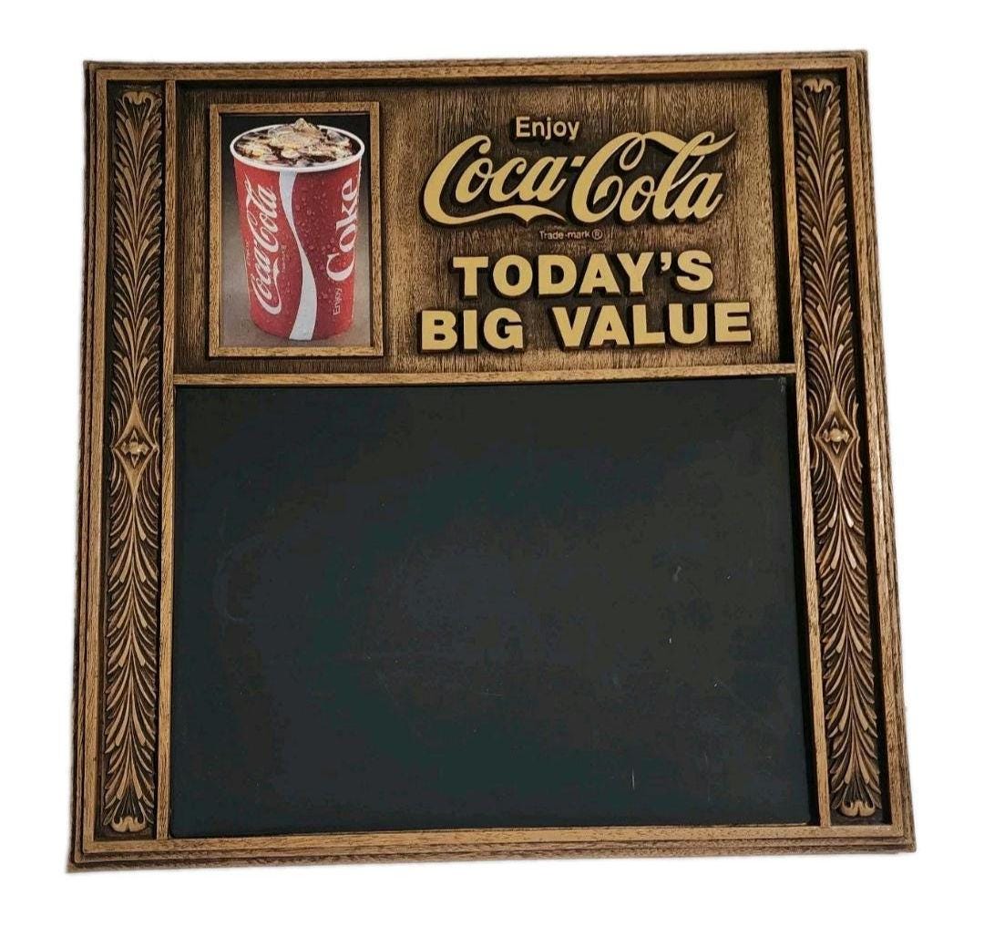 Vintage Coca Cola Menu Board - Etsy